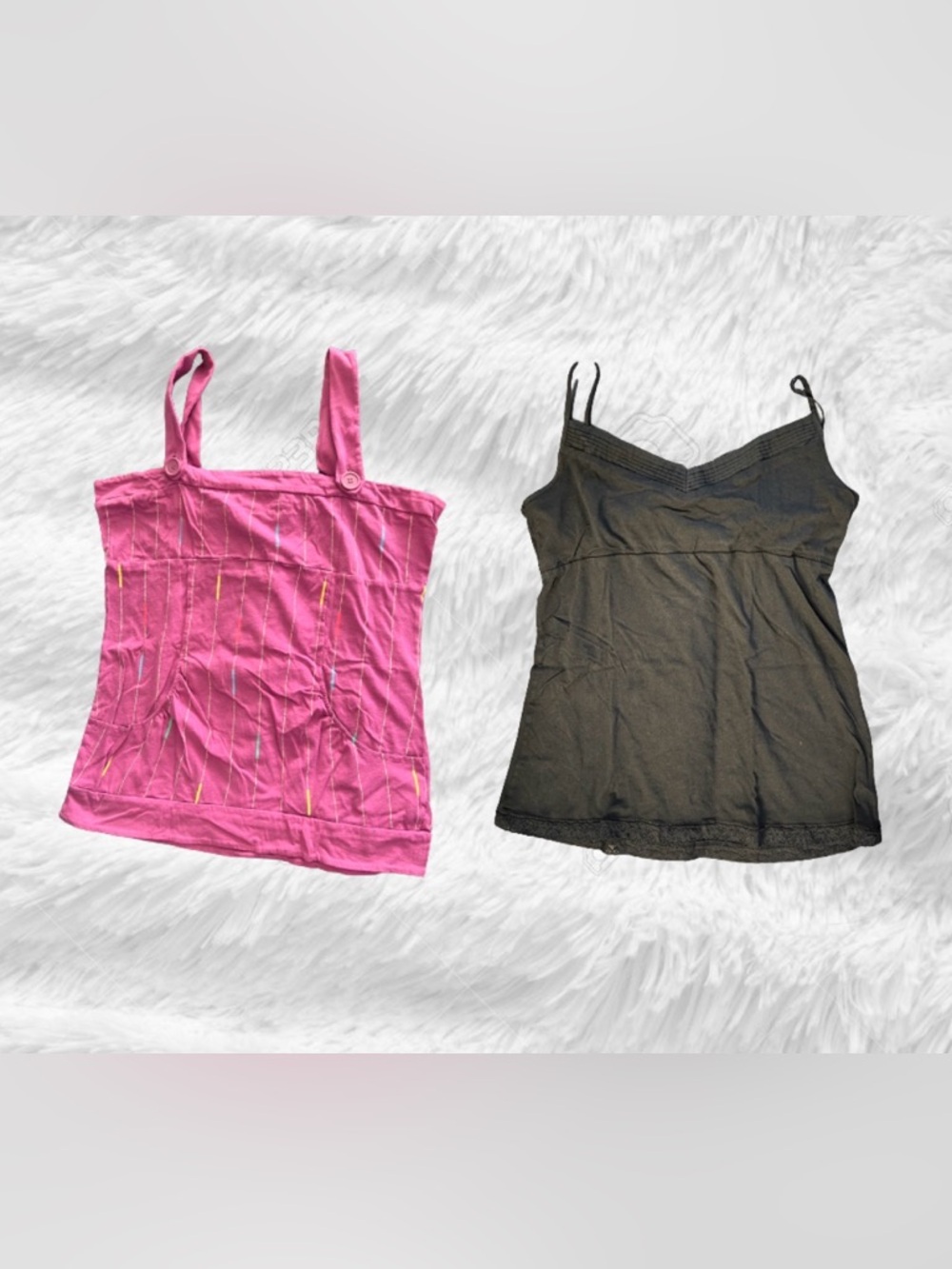 Lot of 2 tank tops (1 Old Navy), size Large, purple, black